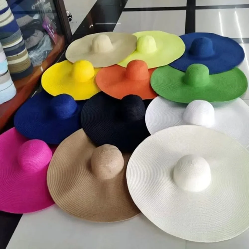 Oversize floppy Straw Hat in 8 colors - Picture 11 of 11